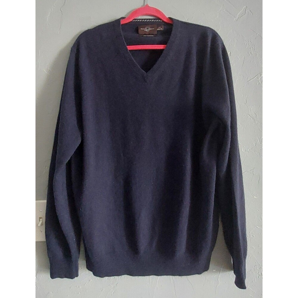 BLACK  BROWN 1826 Sweater Men Size L/G,100% Cashmere,Blue Marine, Very Soft,good